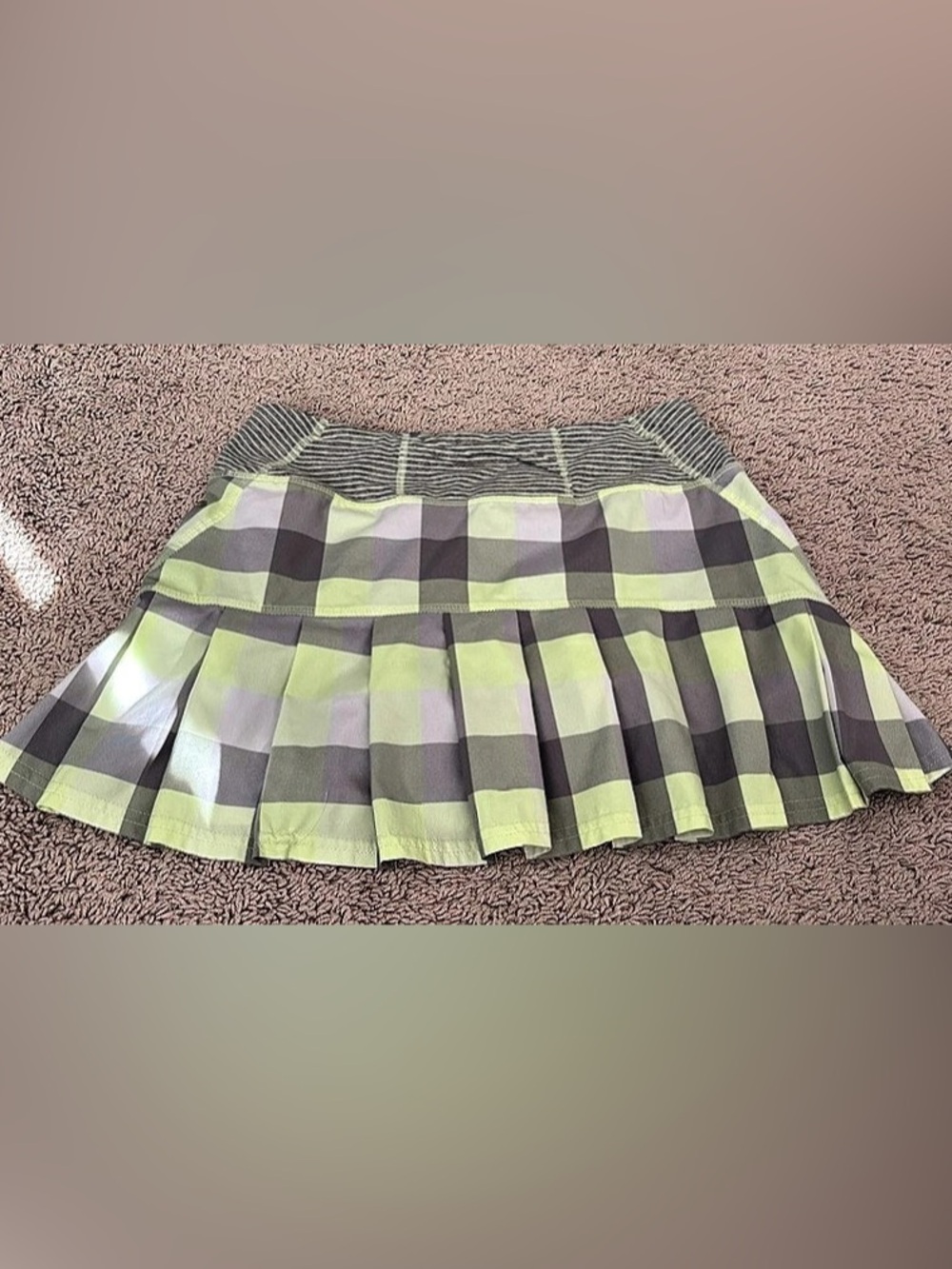 Lululemon Run: Pace Setter Skirt (Regular) *2-way Stretch Plaid Pleated Mini
